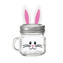 Load image into Gallery viewer, Easter Bunny Food Safe Glass Mason Jar
