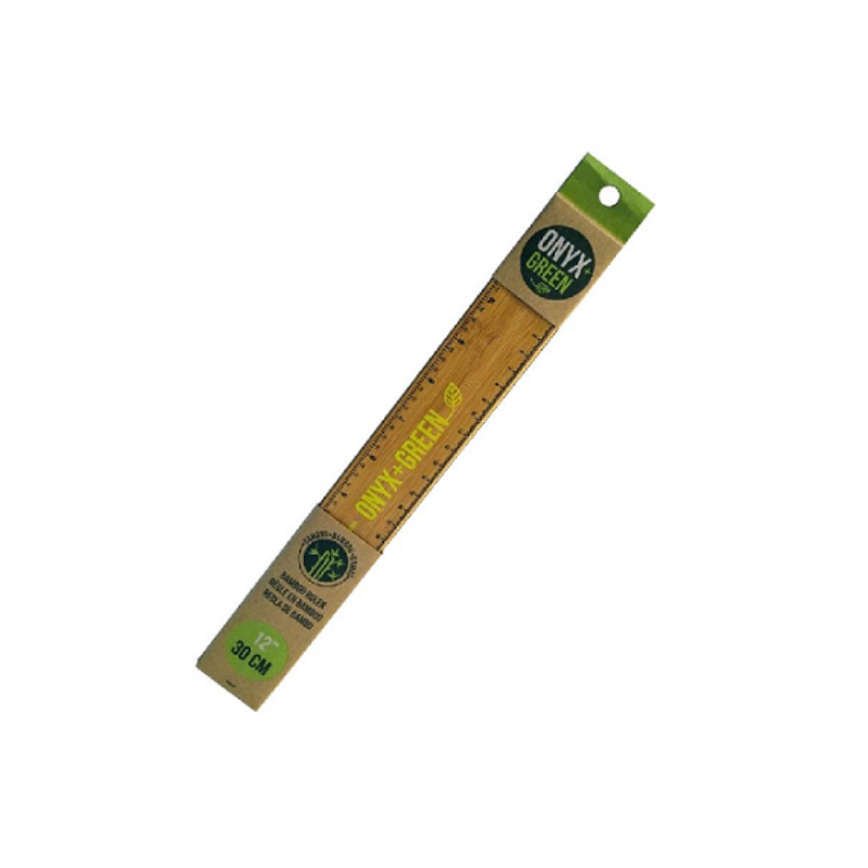 Onyx & Green Eco-Friendly 12″ Bamboo Ruler