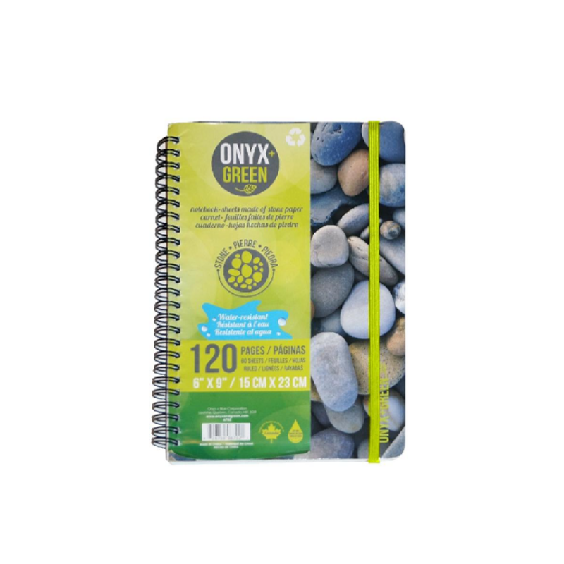 Onyx & Green Eco-Friendly 6" x 9" Notebook
