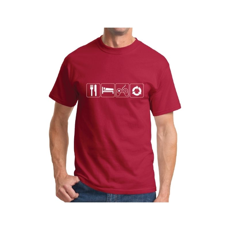 Essential T-Shirt – Red - Eat Sleep Game Repeat