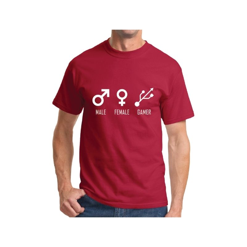 Essential T-Shirt – Red - Male Female Gamer