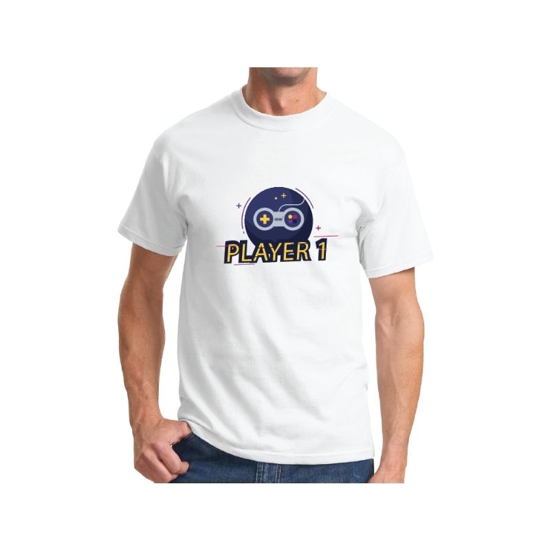Essential T-Shirt – White - Player 1 / Player 2