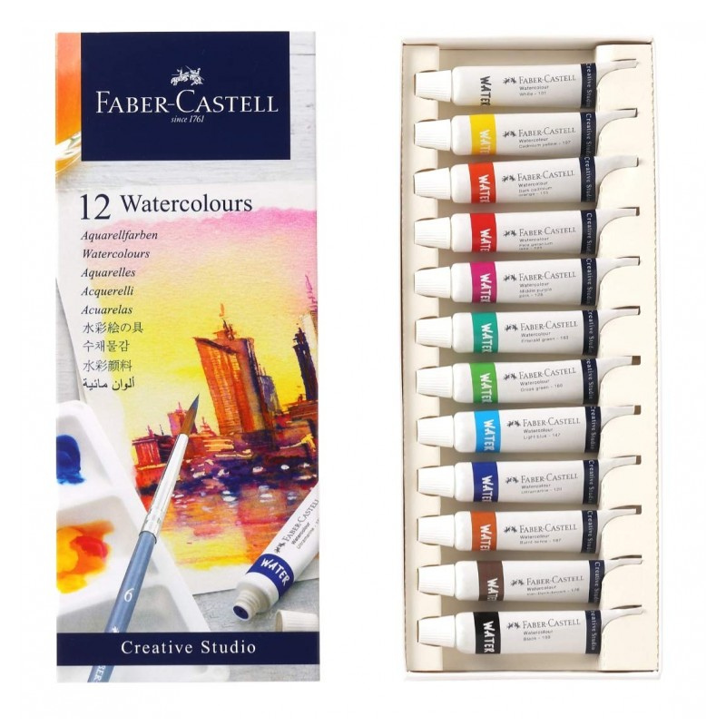 Faber-Castell 5ml Watercolour Paint (12/Pack)