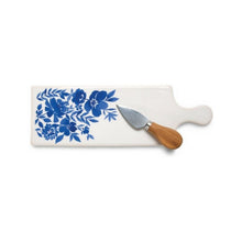 Load image into Gallery viewer, Pavilion Floral Cheese Tray with Bamboo Knife
