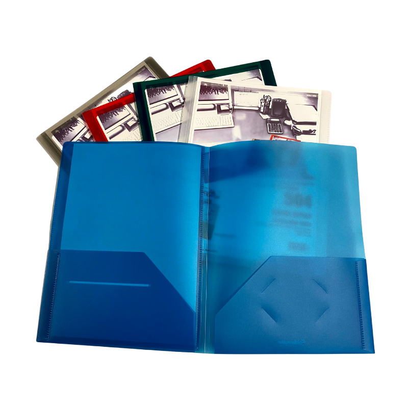 Foldermate A4 Clearview Folio with 2 Inner Pockets - Assorted Colours