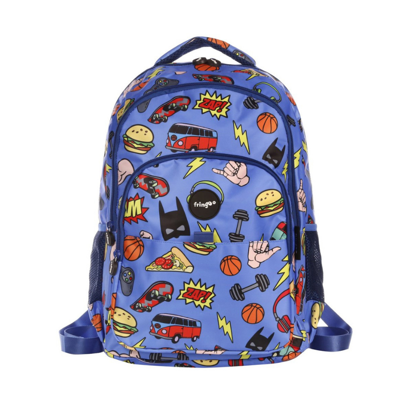 Fringoo Multi-Compartment Backpack - Doodle Boy