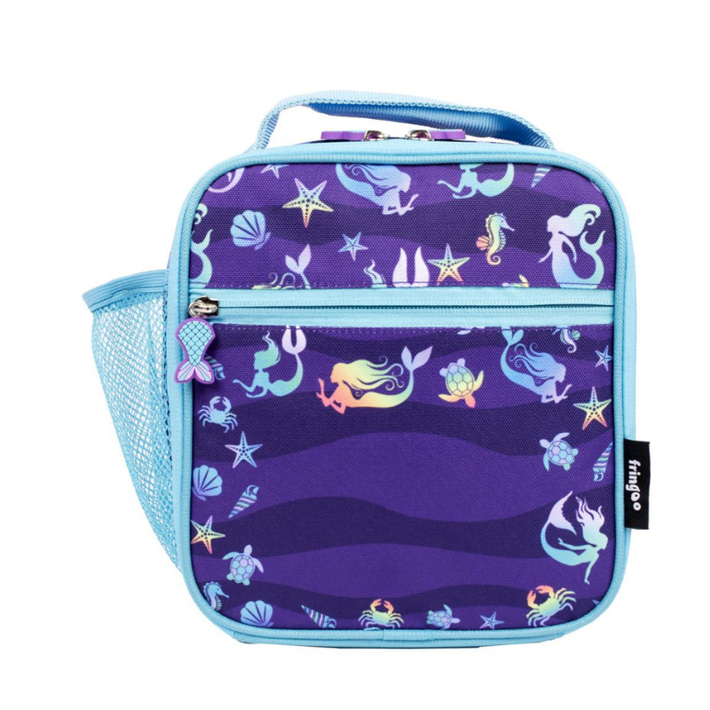 Fringoo Personalised Lunch Bag - Purple Mermaids