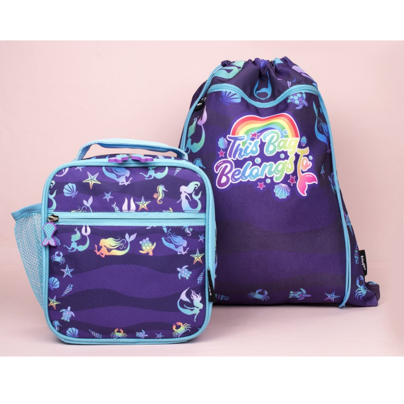 Fringoo Personalised Lunch Bag - Purple Mermaids