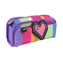 Load image into Gallery viewer, Fringoo Silicone Patch Pencil Case - Pixel Heart
