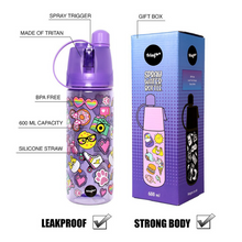 Load image into Gallery viewer, Fringoo Spray Water Bottles - Rainbow Smile
