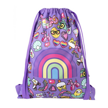Load image into Gallery viewer, Fringoo Strap Drawstring Bag - Rainbow Smile
