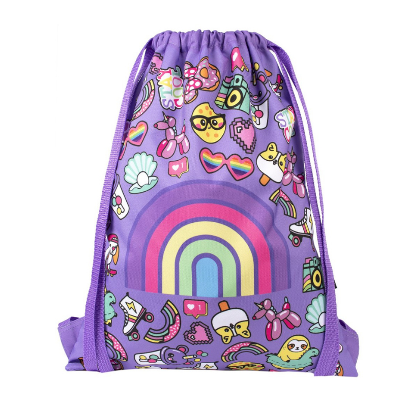 Fringoo Strap Drawstring Bag - Rainbow Smile