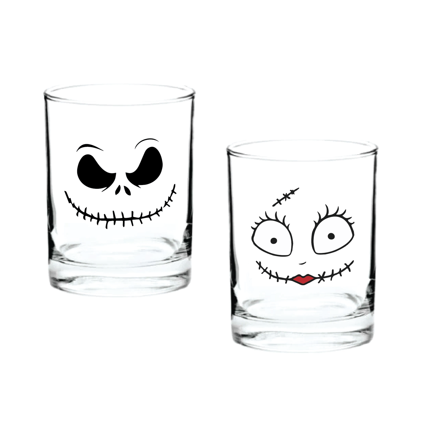 Halloween Scotch Whiskey Glasses (Set of 2) - Corpse Couple