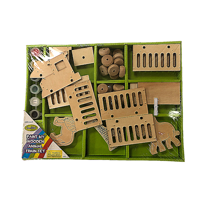 Innokids Craft Kit Wooden Animal Train Set