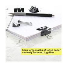 Load image into Gallery viewer, BAZIC Large 2&quot; (51mm) Black Binder Clip (4/Pack)

