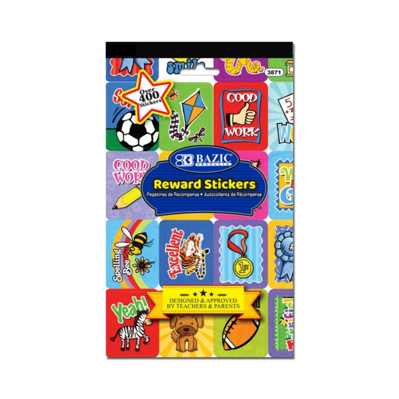 BAZIC Reward Sticker Book - Plastic Stickers