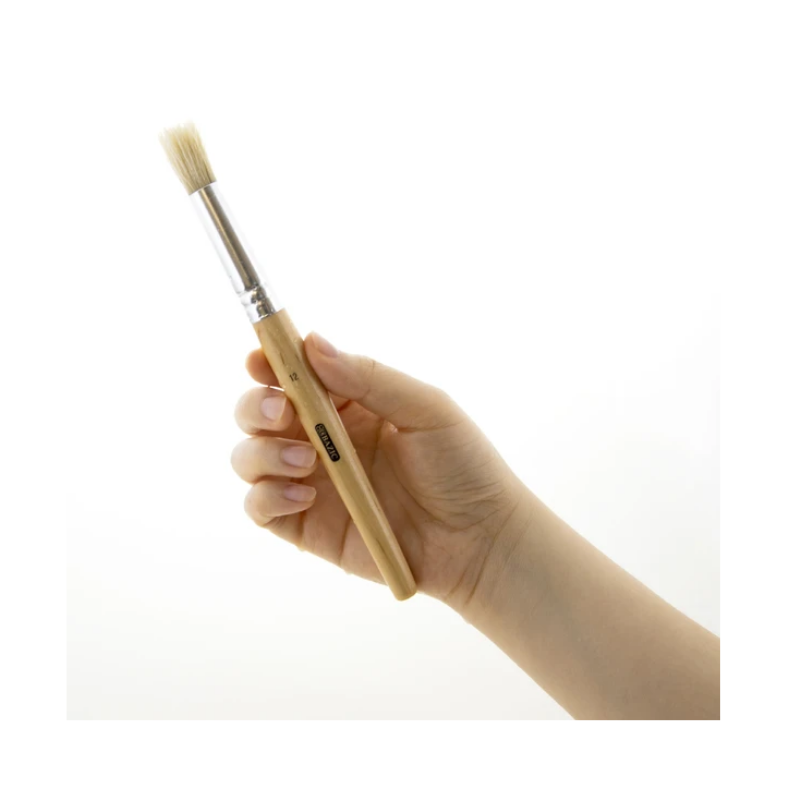 BAZIC Round Natural Bristle Paint Brush (4/Pack)
