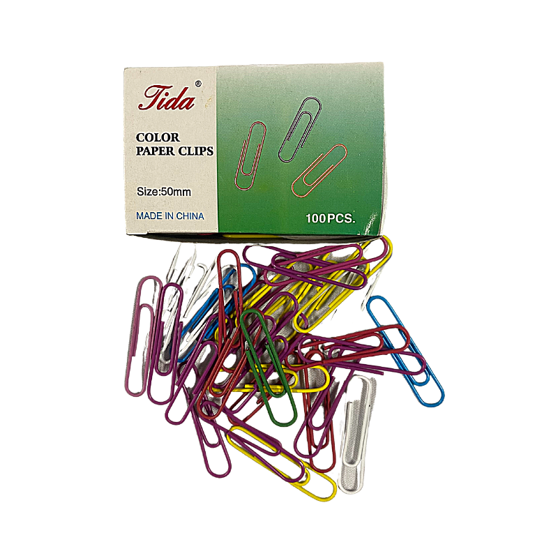 Jumbo Coloured 50mm Paper Clips (100/Pack)