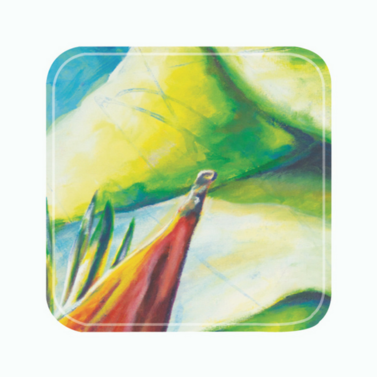 L. Garcia – 4PC Acrylic Coaster Set in Gift Box – Heliconia