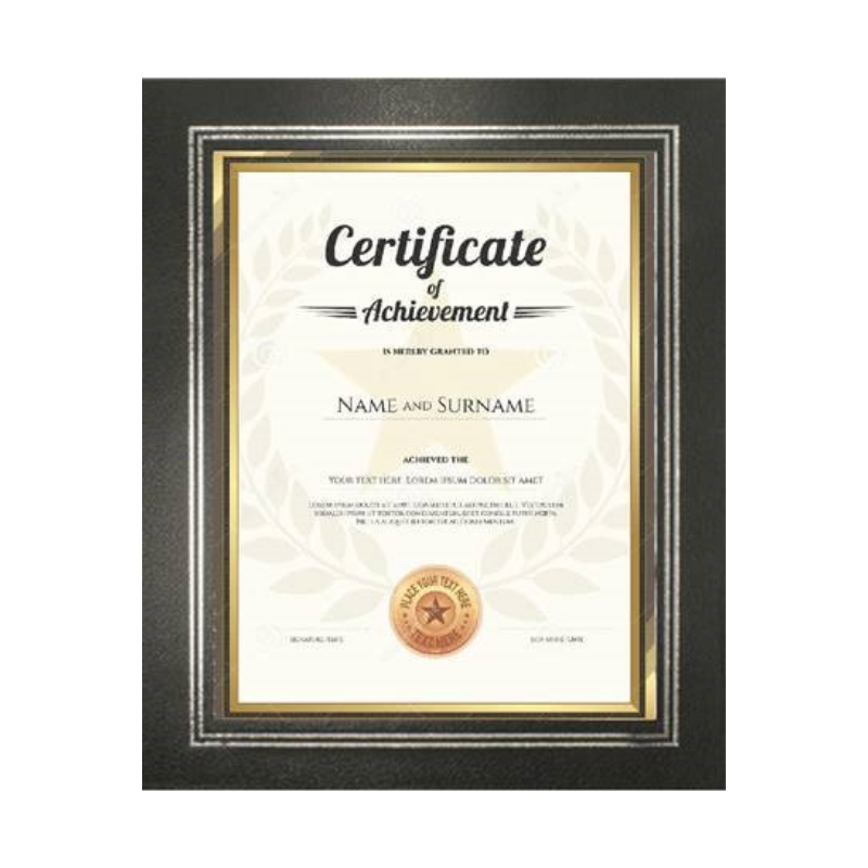 Leatherette Certificate Frame
