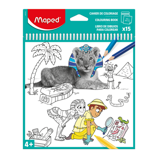 Maped Spiral Colouring Book with 15 Perforated Sheets