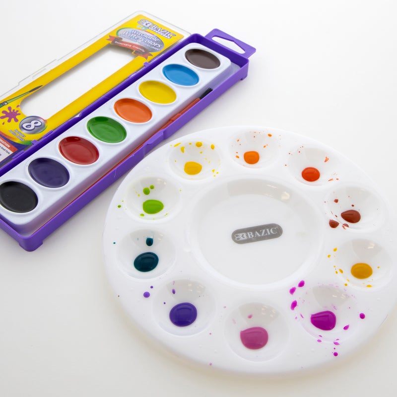 BAZIC 10 Well Round Mixing Paint Palette