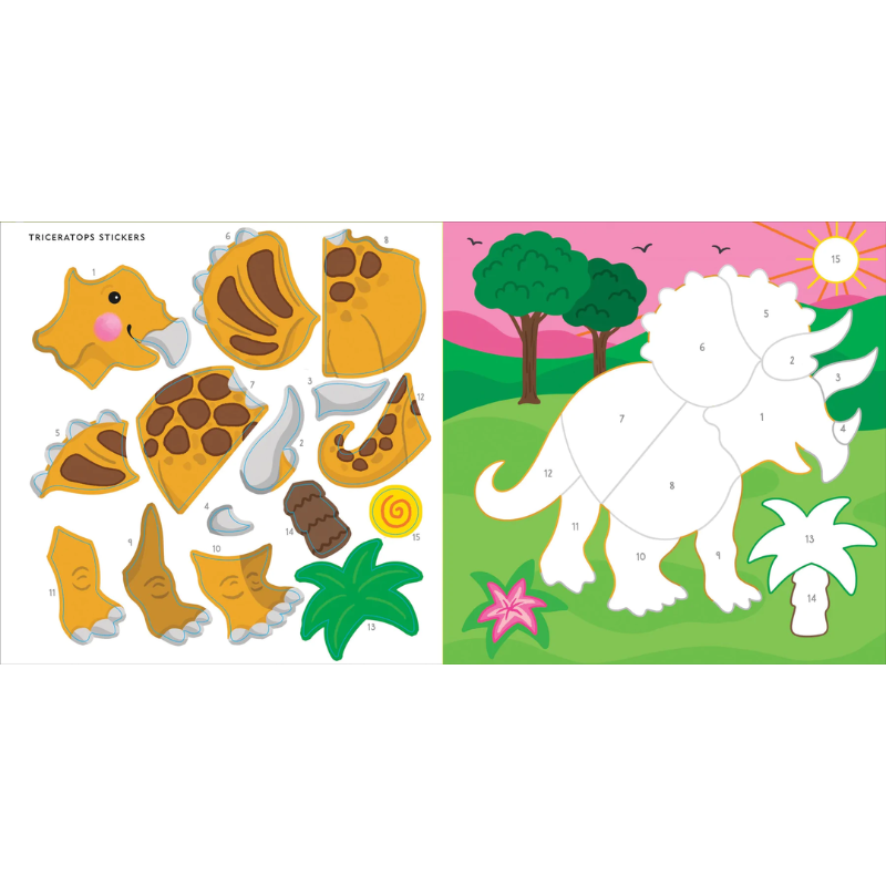Peter Pauper My First Colour-by-Sticker Book - Dinosaurs
