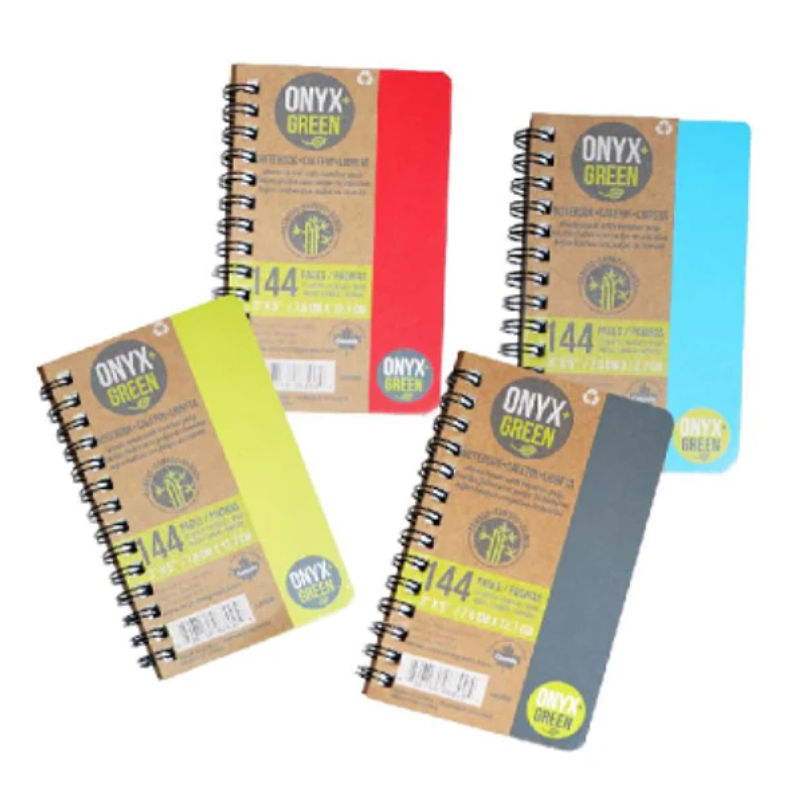 Onyx & Green Eco-Friendly 3" x 5" Notebook