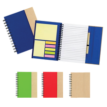 Load image into Gallery viewer, Eco Spiral Notebook with Sticky Notes
