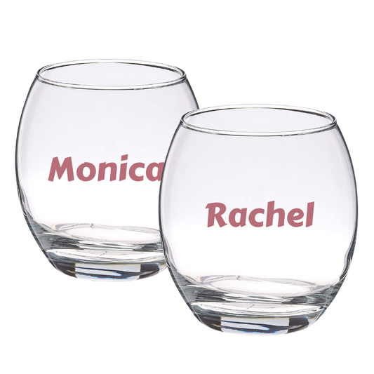 Personalised 14oz Stemless Wine Glass - Set of 2