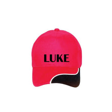 Load image into Gallery viewer, Personalised Classic Tri-Colour Cap - Red &amp; Black
