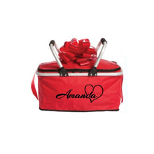 Load image into Gallery viewer, Personalised Folding Picnic Basket - Red
