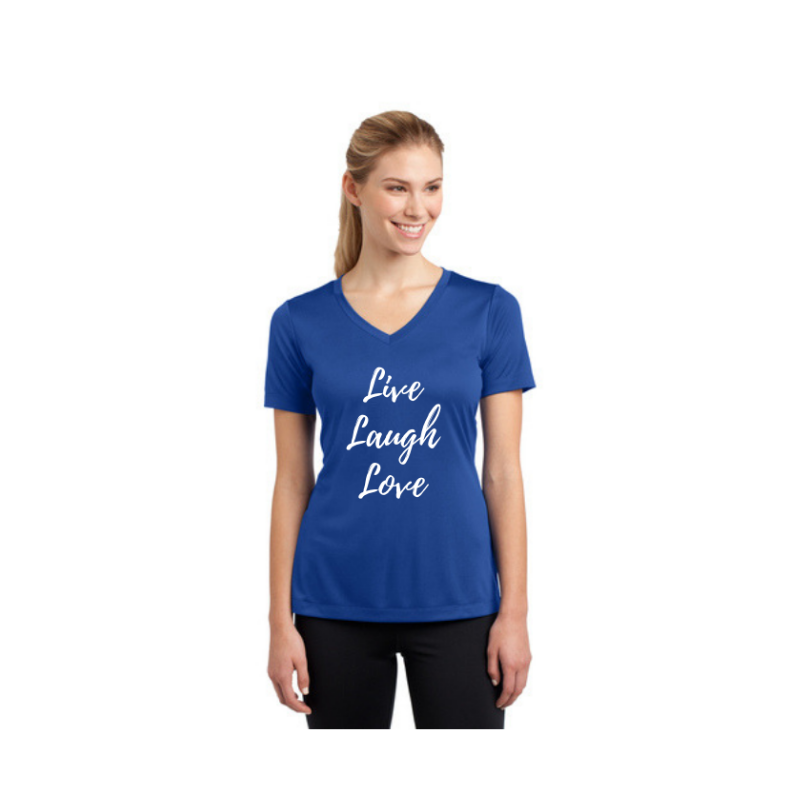 Personalised Ladies Competitor V-Neck T-Shirt - Royal Blue