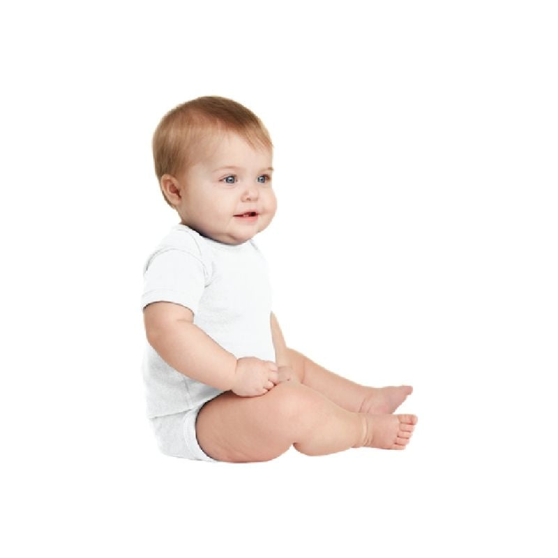 Personalised Rabbit Infant Skins Short Sleeve Onesie - White