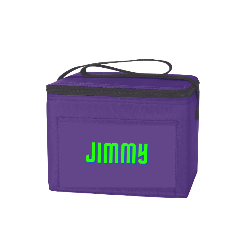 Personalised Rectango Cooler Lunch Bag - Purple