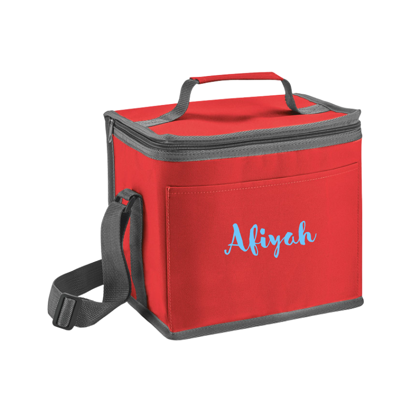 Personalised Singapore Cooler Bag - Red