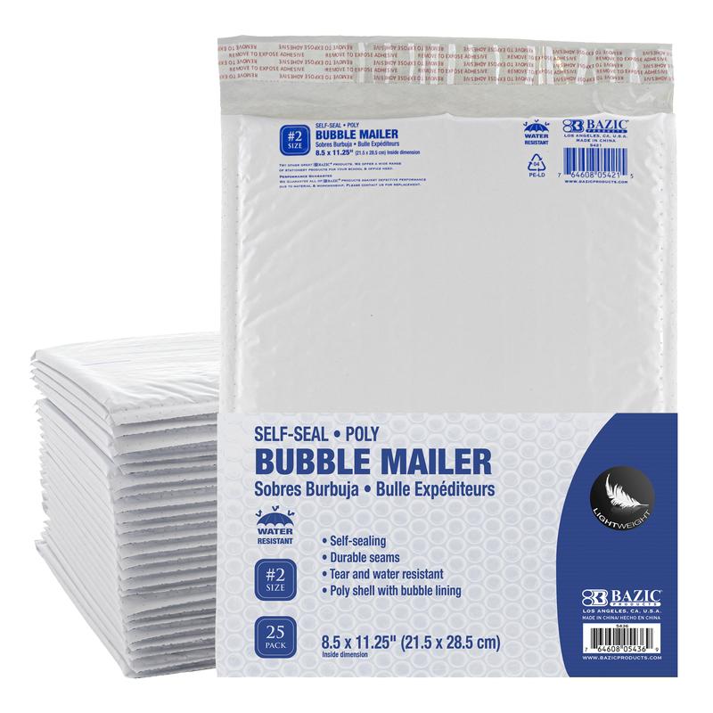 BAZIC 10.5" x 15" (#5) Poly Bubble Mailer (25/Pack)