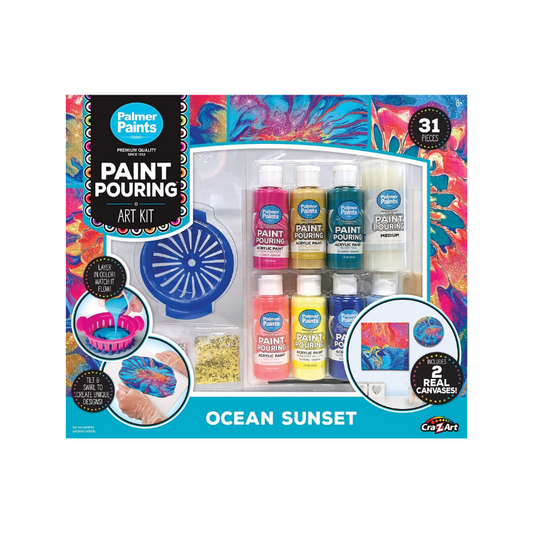 Cra-Z-Art Palmer Acrylic Paint Pouring Activity Kit - Ocean Sunset