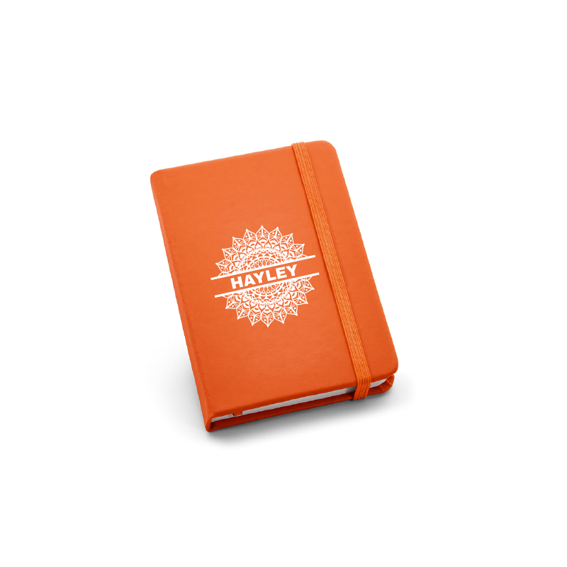 Personalised Beckett Pocket Sized Notepad - Orange