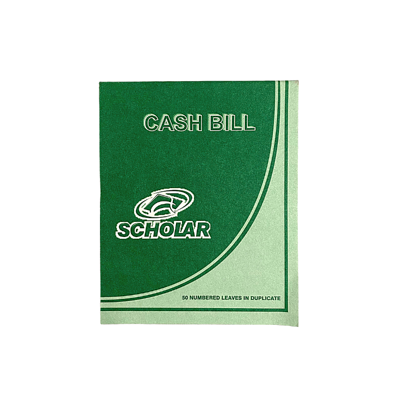 Scholar 4" x 5" Cash Bill Book (50 Sheets)