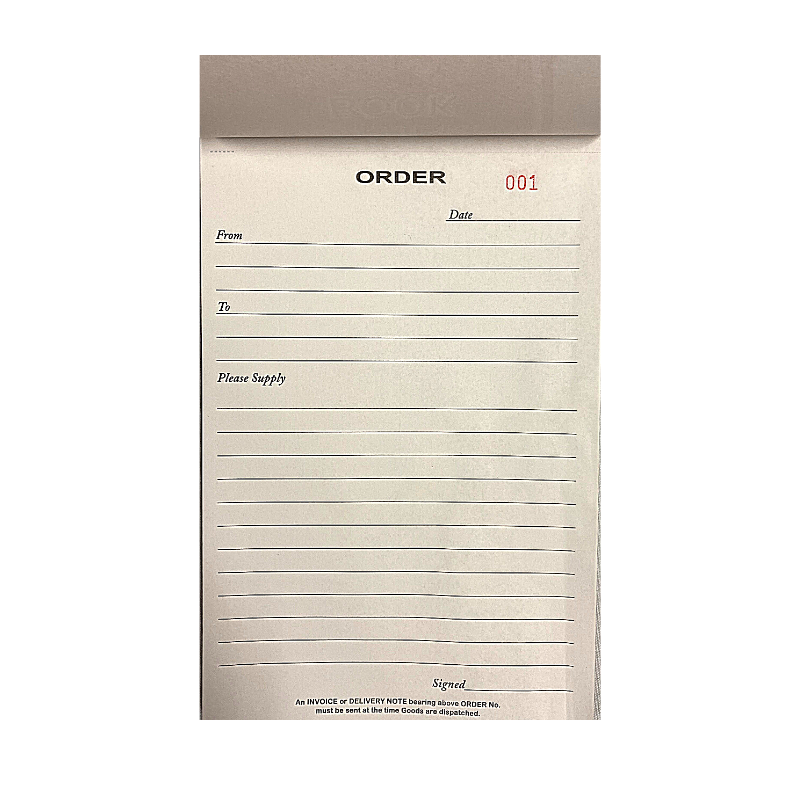 Scholar 5" x 8" Order Book (50 Sheets)