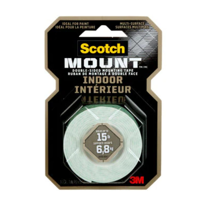 3M Scotch Mount™ 1" X 55" Indoor Double Sided Mounting Tape