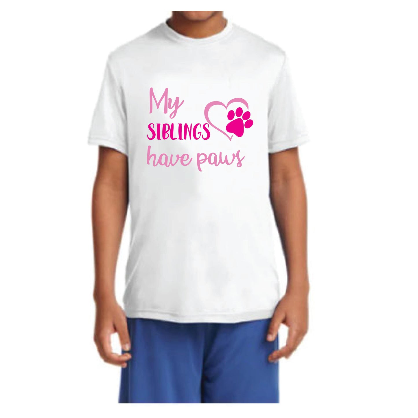Pet Lovers Kids Competitor T-Shirt - My Siblings have Paws