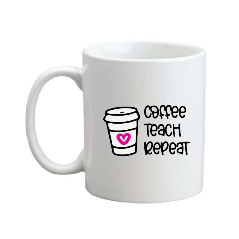 Teacher's Appreciation C-Handle Coffee Mug - Assorted Designs