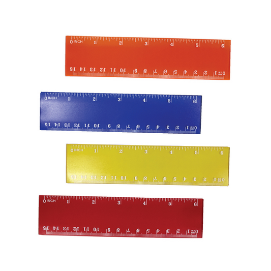 Bundle UP - Translucent 6” Plastic Ruler - Pack of 5