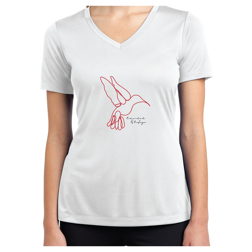 Trinidad & Tobago Hummingbird Ladies Competitor V-Neck T-Shirt