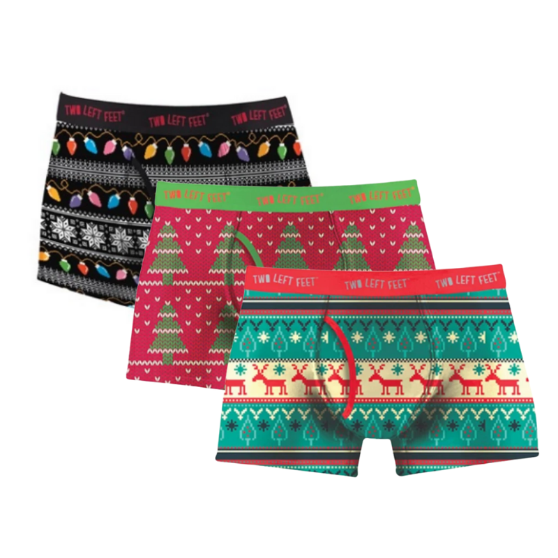 Two Left Feet® Men's Ugly Christmas Trunks Underwear