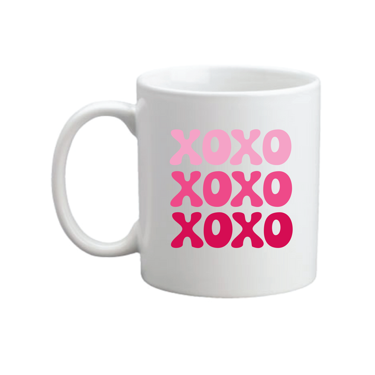 Valentine's Day C-Handle Sublimation Coffee Mug - XOXO