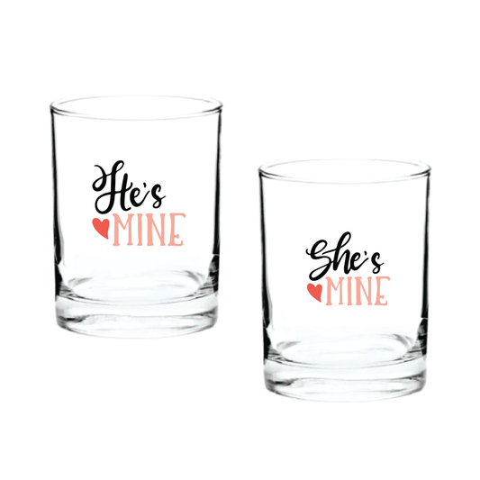 14oz Arc Aristocrat Scotch Whiskey Glasses (Set of 2) - He's Mine She's Mine