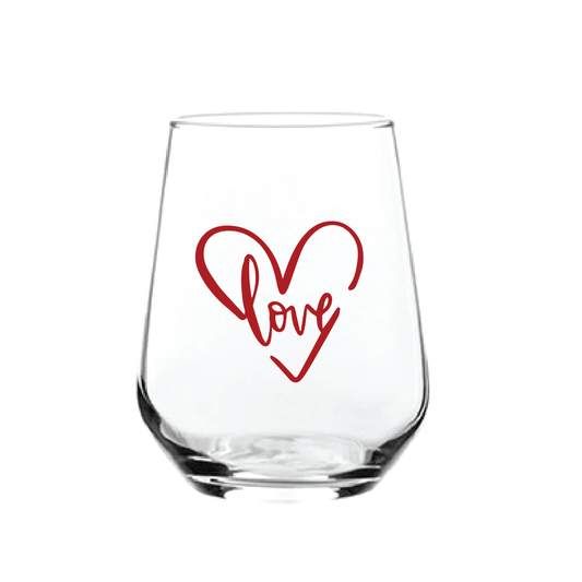 Valentine's 14.25oz Allegra Stemless Wine Glass - Love